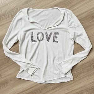 Zadig & Voltaire LOVE rhinestone tee